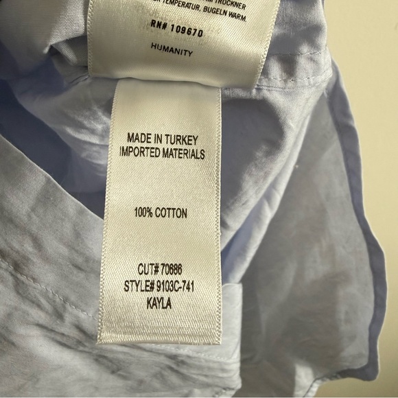 Citizens of Humanity Kayla Cotton Oxford Shirt Button Front - Picture 8 of 8